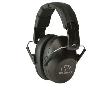 Walkers Game Ear 22 dB Pro Low Profile Over the Head Folding Muff, Black - GWPFPM1