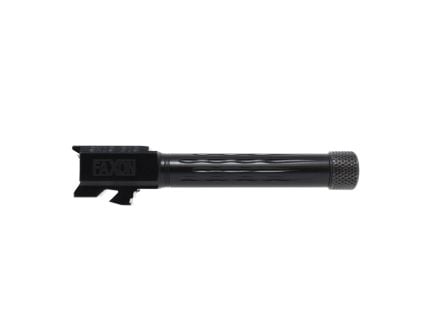 Faxon Firearms Match Barrel 9mm 4.50" Fits Glock G19, Black - Enhanced Accuracy - GB910N19LGQ-T