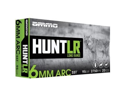 Ammo Inc Hunt Long Range 6mm ARC 95 gr SST 20rds Rifle Ammo for Effective Shock Tip and Long-Range Accuracy - 6ARC095SSTA20