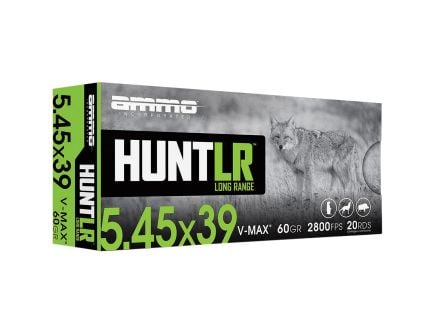 Ammo Inc Hunt LR 5.45x39mm 60gr V-Max 20rds Rifle Ammo, 20Rds