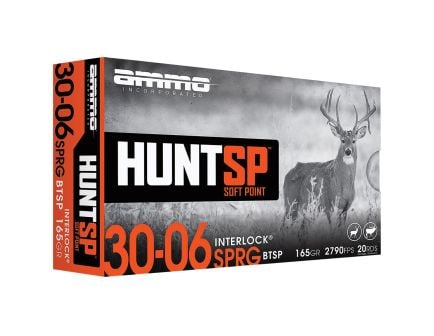 Ammo Inc Hunt SP .30-06 Springfield 165 gr BTSP Rifle Ammo, 20Rds