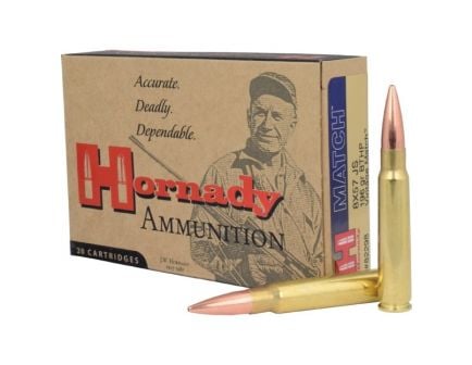 Hornady 8x57 JS / 8mm Mauser 196gr BTHP Vintage Match Centerfire Ammunition, 20 Rounds - 82298