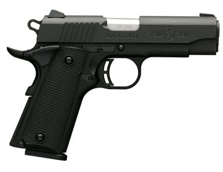 Browning 1911-380 ACP Pistol Black Label Compact 8 Round Locked Breech, Black - 051905492