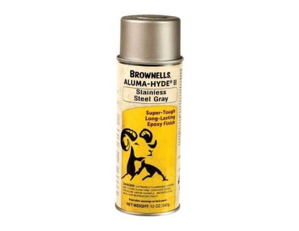 Brownells Aluma-Hyde II Epoxy Based Finish Spray, 12 oz Aerosol Stainless Steel Gray