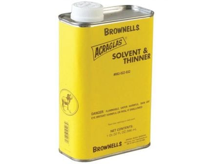 Brownells Acraglas Solvent and Thinner, 1 qt Can