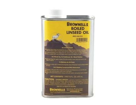 Brownells Boiled Linseed Oil, 1 Pint Clear