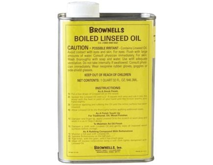 Brownells Boiled Linseed Oil, 1 qt Clear