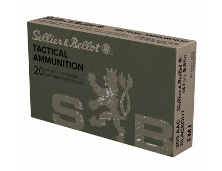 Sellier & Bellot 300 AAC Blkout 147gr FMJ 20rds SB300BLKB