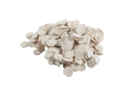 Brownells .25 Cal/.22 Cal 0.88" Heavy-Duty Round Patch, White Pack of 1000