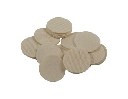 Brownells .284 Cal/.25 Cal/7mm 1.13" Heavy-Duty Round Patch, White Pack of 1000