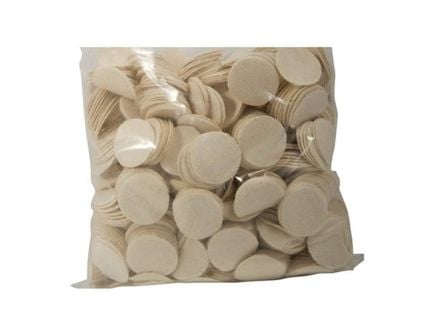 Brownells .40 Cal/.35 Cal 1.50" Heavy-Duty Round Patch, White Pack of 1000