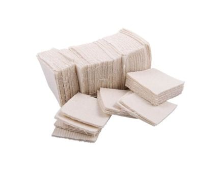 Brownells .40 Cal/.35 Cal 1.50" x 1.50" Heavy-Duty Square Patch, White Pack of 1000