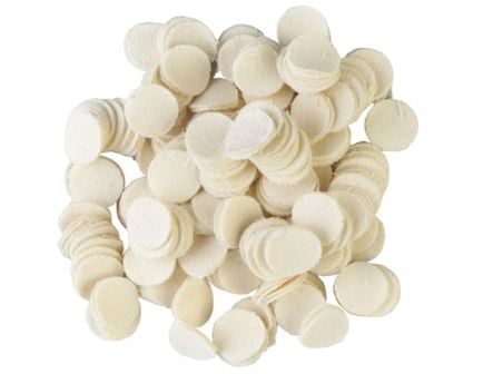 Brownells .25 Cal/.22 Cal 0.88" Heavy-Duty Round Patch, White Pack of 100