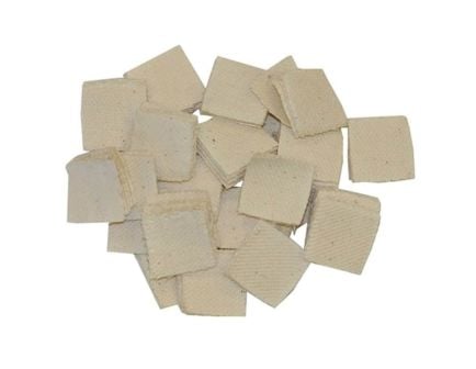 Brownells .25 Cal/.22 Cal 0.88" x 0.88" Heavy-Duty Square Patch, White Pack of 100