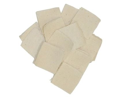 Brownells .35 Cal/.30 Cal 1.25" x 1.25" Heavy-Duty Square Patch, White Pack of 100