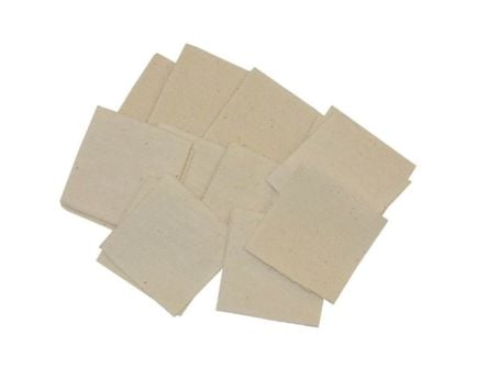 Brownells .50 Cal/.40 Cal 2" x 2" Heavy-Duty Square Patch, White Pack of 100