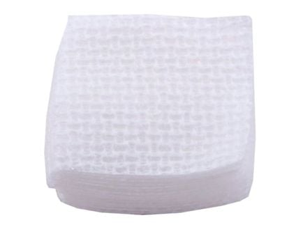 Brownells .270 Cal/.25 Cal 1.38" x 1.38" Square Cross-Lock Patch, White Pack of 1000