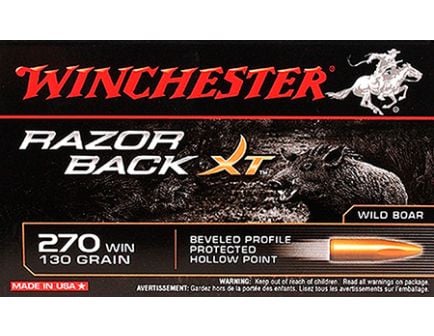 Winchester 270 130gr RazorBack XT Ammunition 20rds - S270WB