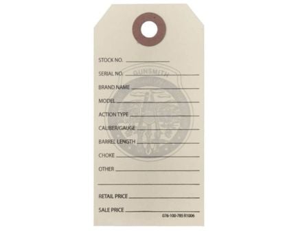 Brownells 3.75" x 1.88" Gun Price Tag, Manilla Pack of 100