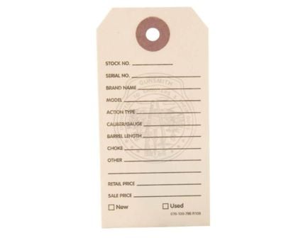 Brownells 3.75" x 1.88" Gun Price Tag, Manilla Pack of 500