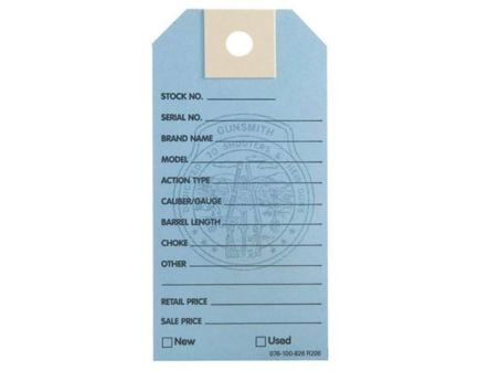 Brownells 3.75" x 1.88" Gun Price Tag, Light Blue Pack of 1000