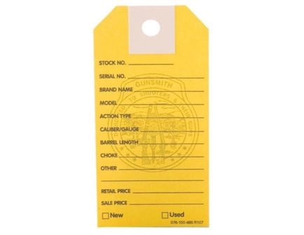 Brownells 3.75" x 1.88" Gun Price Tag, Yellow Pack of 1000