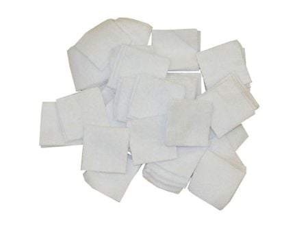 Brownells .17 Cal 0.88" x 0.88" Square Patch, White Pack of 1000