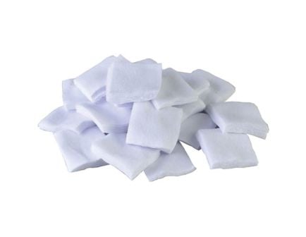 Brownells 9mm/7mm 1.75" x 1.75" Square Patch, White Pack of 1000