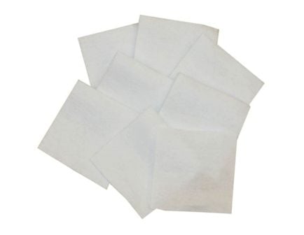 Brownells .20 Cal/.35 Cal 2.50" x 2.50" Square Patch, White Pack of 1000