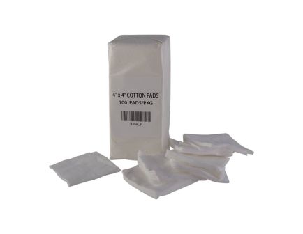 Brownells 4" x 4" Gunsmith Cleaning Pad, White Bag of 100
