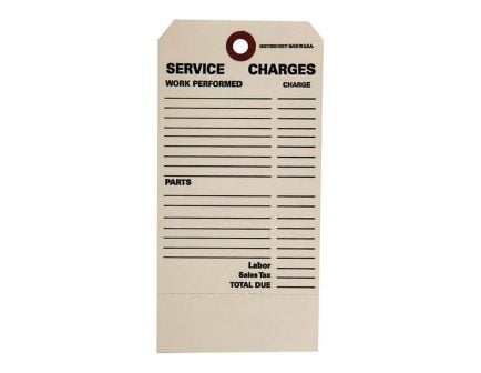 Brownells 6.25" x 3.13" CC-1 Single Stub Claim Check, Off-White Pack of 1000