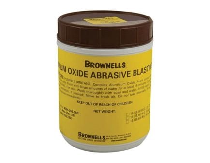 Brownells 120 Grit Coarse Aluminum Oxide Abrasive Blasting, 6 lb Screw-Top Plastic Jar