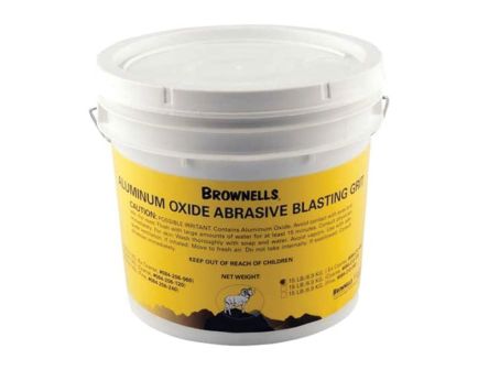 Brownells 60 Grit Ex-Coarse Aluminum Oxide Abrasive Blasting, 15 lb Snap-Top Pail