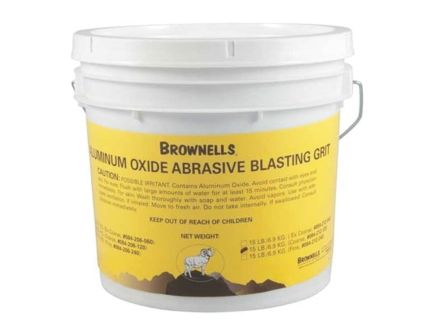 Brownells 120 Grit Coarse Aluminum Oxide Abrasive Blasting, 15 lb Snap-Top Pail