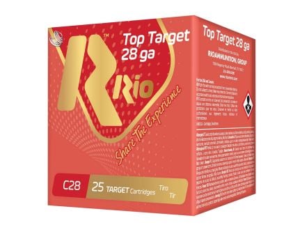 Rio Outdoors Corp Top Target 28 Gauge 2-3/4" #9 3/4 oz 25rds Shotshell - Precision Target Load for Competition - RC289