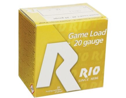 Rio Outdoors Game Load 20 Gauge 3in #6 1-1/4oz Shotshells, 25Rds