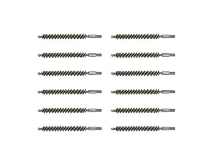 Brownells .243 Caliber/.25 Cal/6mm #8-32 Male Standard Line Bore Brush, Pack of 12