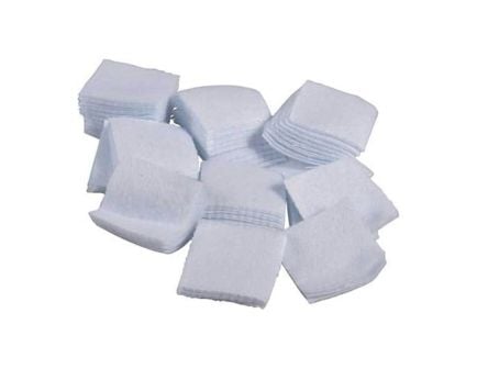 Brownells .22 Cal/.17 Cal 0.88" x 0.88" Square Flannel Patch, White Pack of 100