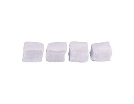 Brownells .270 Cal/.22 Cal 1.38" x 1.38" Square Flannel Patch, White Pack of 100