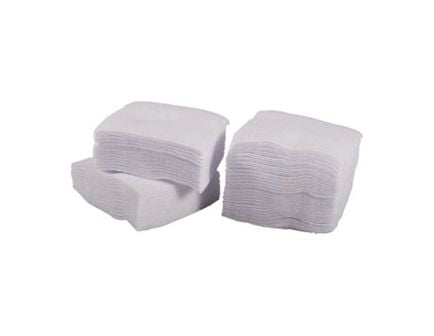 Brownells 12 Gauge/16 Gauge 3" x 3" Square Flannel Patch, White Pack of 100
