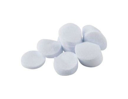 Brownells .270 Cal/.22 Cal 1.25" Round Flannel Patch, White Pack of 100
