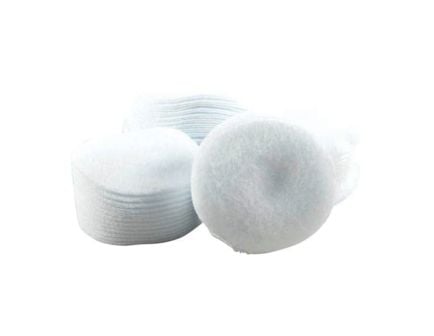 Brownells .35 Cal/20 Gauge 2.25" Round Flannel Patch, White Pack of 100