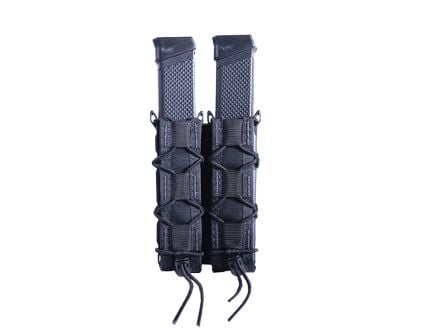 High Speed Gear Taco Double Extended Pistol Magazine/Baton Pouch - Black Versatile Dual-Function Pouch - 11EX02BK