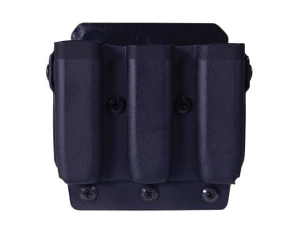 High Speed Gear Uniform Universal Clip Mount Size 2 Triple Magazine Pouch - Black Heavy-Duty for Tactical Use - 42P203BK