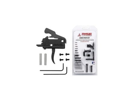 Rise Armament Single-Stage Curved Trigger and Lower Parts Kit, Black - Precision and Reliability - T017-12003