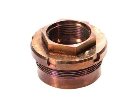 Q LLC Omega XL Plan-B Suppressor Mount 1-3/8-24 Fits Omega 300, Copper - Secure and Reliable Mounting Solution - ACC-PLANB-OMEGA-XL