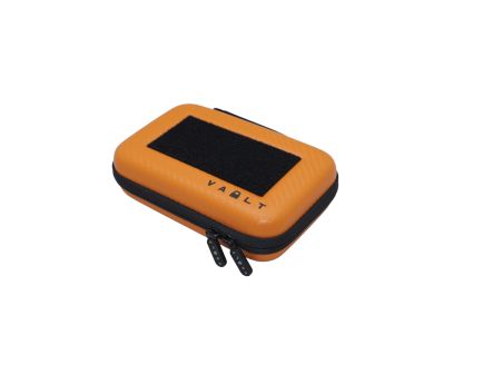 Vault Nano Mini Knife Case, Orange Carbon Fiber - Bright and Bold, Secure Locking Mechanism, Ideal for Collectors - VLTNANOORGCBN