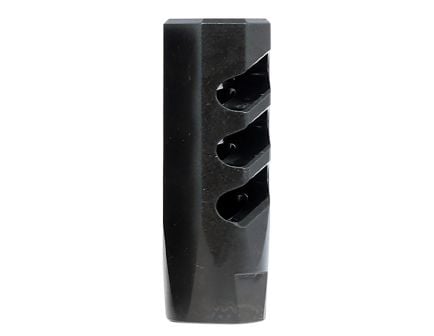 Watchtower Flat Faced Compensating Muzzle Brake, Black - Innovative Muzzle Brake for Improved Shooting Precision - CMB556FDLC
