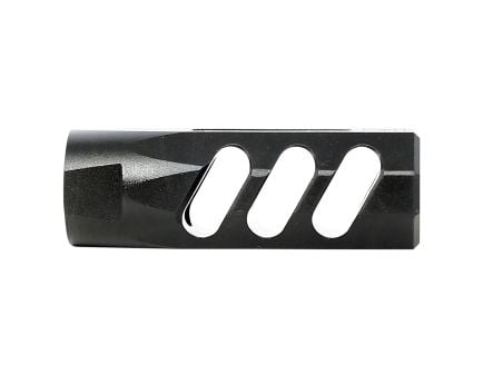 Watchtower Flat Faced Compensating Muzzle Brake, Black - Advanced Recoil Management and Accuracy - CMB556FB