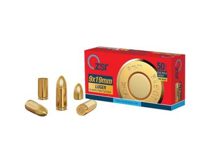 Ammo Inc Target 9mm 124 gr FMJ 50rds Handgun Ammo for Accurate and Reliable Shooting - ZSR9MM124